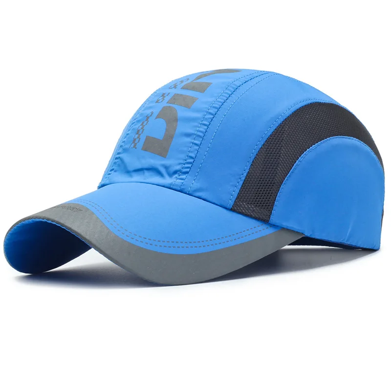 Venta caliente nueva gorra de béisbol de verano de secado rápido con visera de malla para hombres y mujeres, gorra de béisbol transpirable con protección para golf y deportes al aire libre, gorra para el sol ajustable_voghion.com