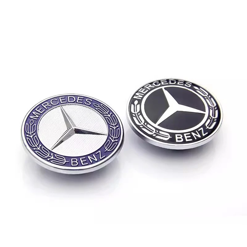 메르세데스 벤츠 AMG A C E S 클래스 CLA GLE GLC GLS CLS GLA GLK 용 자동차 금속 플랫 후드 엠블럼 프론트 배지 장식 액세서리 허브캡