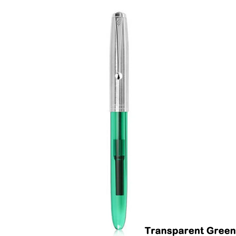 Jinhao 51A Füllfederhalter – Zelluloid-Acryl, Stahlkappe, EF-Feder 0,38 Mm, Fluoreszierend Grün