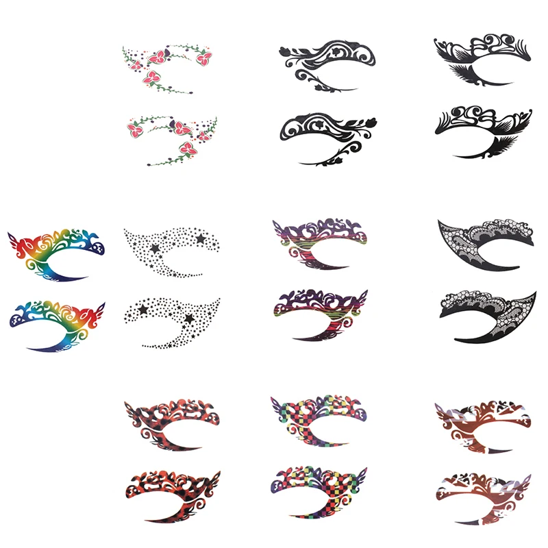 1 Piece Halloween Makeup Eye Temporary Tattoo Facial Face Transfer Sticker Beauty Supply For Party, Dancing, Ball, Etc 5