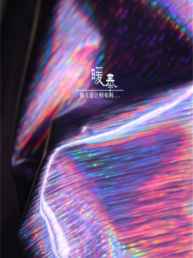 레이저 원단 방수 하드 모양 무대 의류, 디자이너 크리에이티브 원단, 마당 DIY 천, 미터당 두께 0.6mm