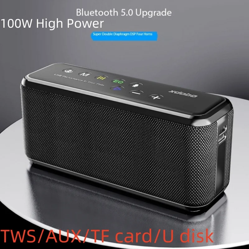 

XDOBO X8 Max 100W Ultra-high Power Portable Outdoor Bluetooth Speaker Power Bank Function Waterproof TWS Subwoofer Caixa De Som