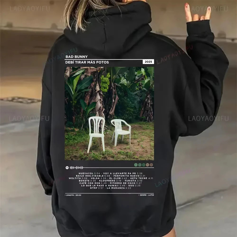 2025 Bad Bunny Neues Album Nadie Sabe Lo Que Va A Pasar Mañana Grafik Hoodies Mode Hip-Hop Harajuku Streetwear Unisex Hoodie – Detail 7
