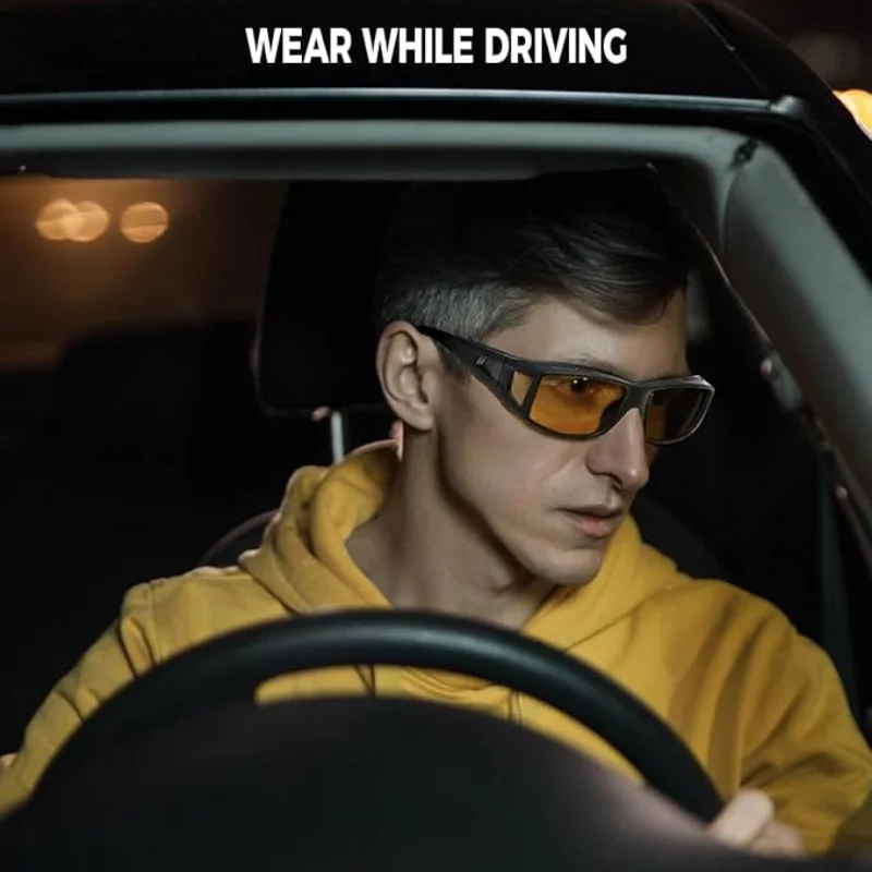 Enhanced Night Vision Polarized Glasses - Anti-Glare, Windproof, Outdoor Cycling Eyewear