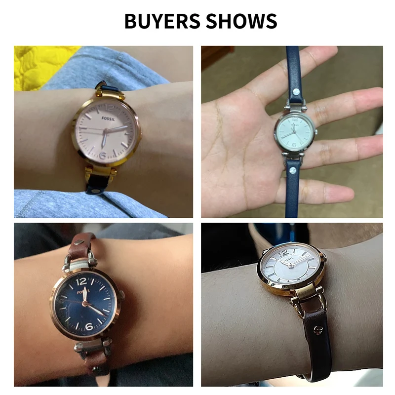 High-Quality Genuine Leather 8mm Women's Watch Strap Bracelet