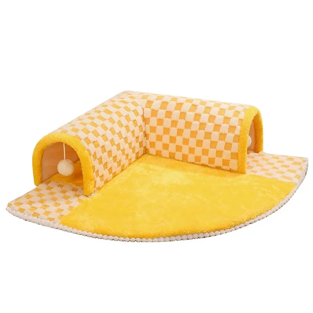 Cat Bed Can Play Cat Tunnel Dog House Bed Kitten Dog Basket Bed Cute Cat House Home Mat Pet Kennel Products Cama Para Gatos 5