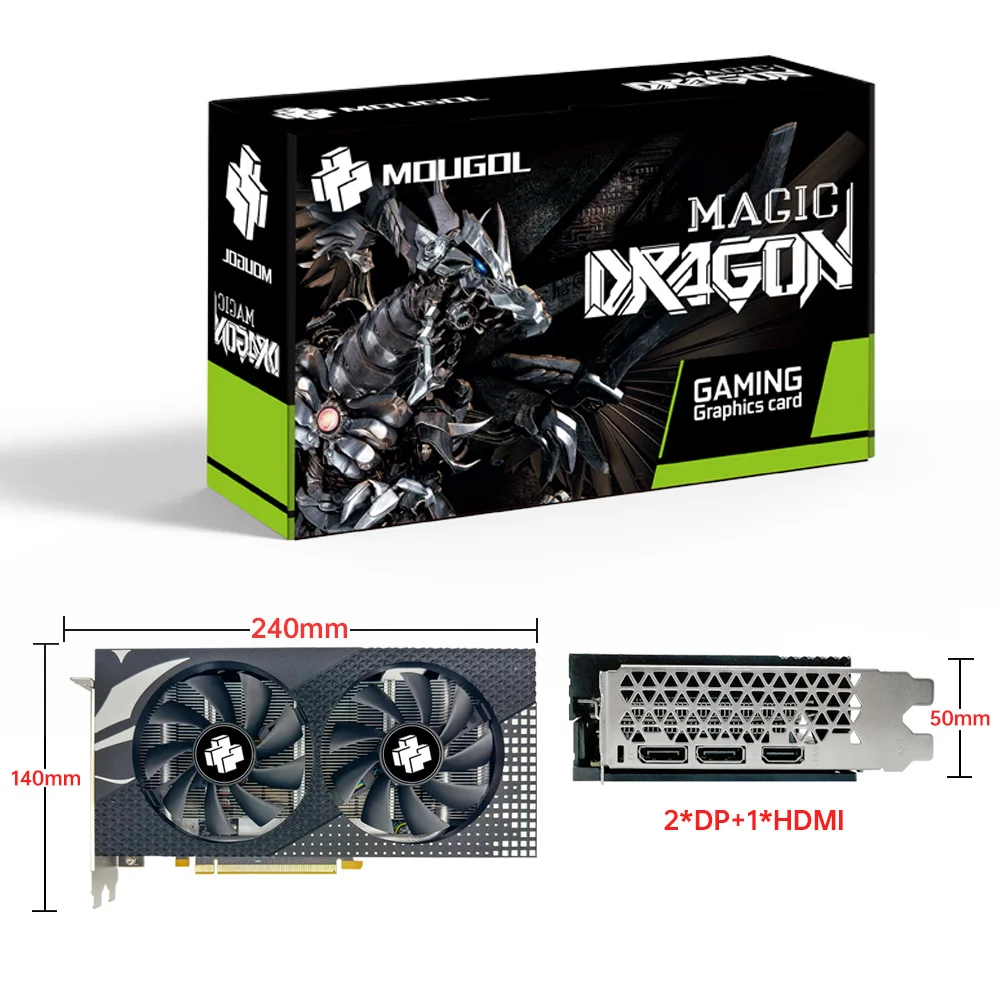 MOUGOL AMD Radeon RX580 8G Graphics Card GDDR5 Memory Video Card