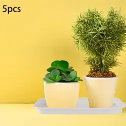 Versatile Plant Saucers Set for Indoor & Outdoor Use (5 - Pack) (WHITE)