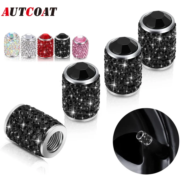 Bling Tire Stem Valve Caps, Crystal Tire Caps Shinny Rhinestone Universal Tire Valve Caps for Car SUV Motorcycle Bicycle Truck 1