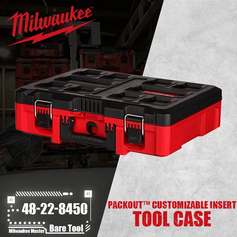 Milwaukee 48-22-8450 Packout™Valigetta Portautensili Con Inserto Personalizzabile Accessori Per Elettroutensili