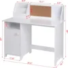 Kids Study Desk with Storage, Wooden Children School Study Table with Hutch and Storage Cabinet for 3-8 Years Girls Boys, S 2