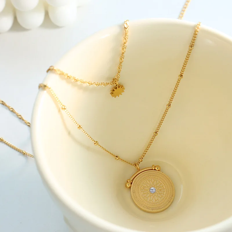 Collana in legno fatta a mano con croce regolabile – antico ciondolo in legno con croce