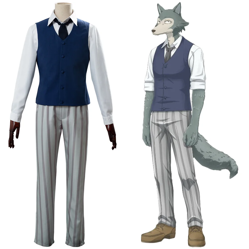 Uniforme de Cosplay de Beastars d'anime Cherryton pour garçons du lycée Louis Legosi, Costume complet