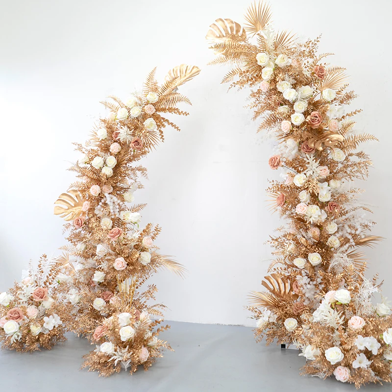 

Trumpet Arch Wedding Decoration Flower Stand Set Flower Ball Party Stage Background Props