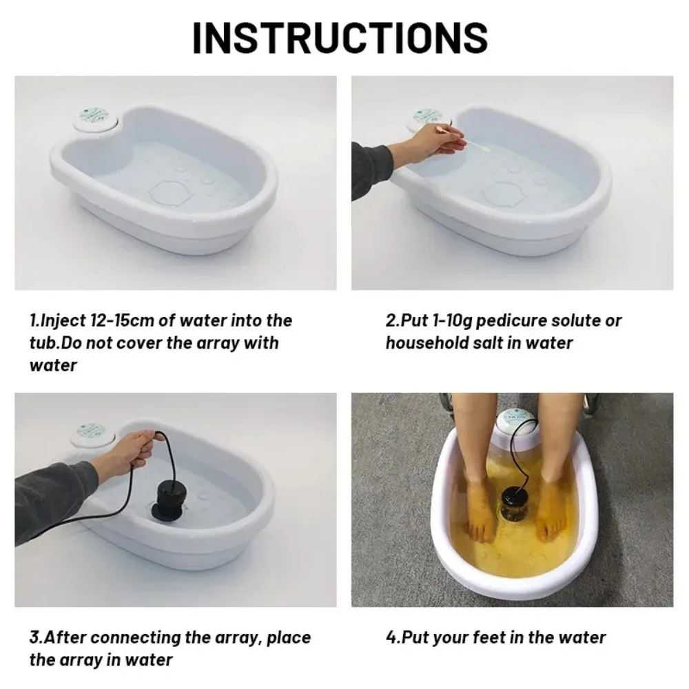 Detox Ion Foot Spa Bath Massager Electric Mini Feet Bath Cleanse Detoxification Footspa Bath Vibration Health Care Arrays Aqua