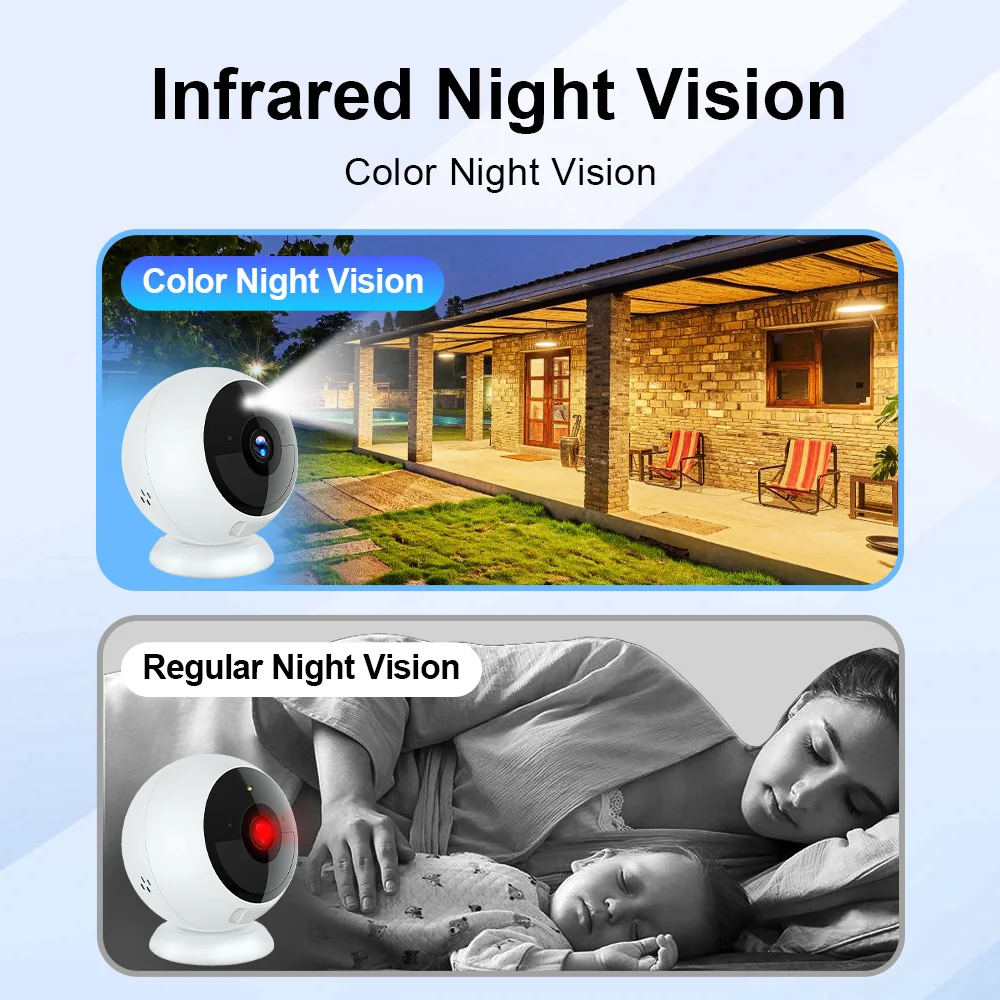 2K Magnetic Security Camera Wifi HD 5MP Wireless CCTV Battery Powered Camera AI Motion Detection Waterproof Outdoor Surveillance 6