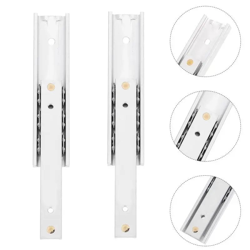 Description Picture 6 of item2 Pcs Drawer Slides Mini Furniture Miniature Cabinet Rails The Stage Aluminum Alloy Extended