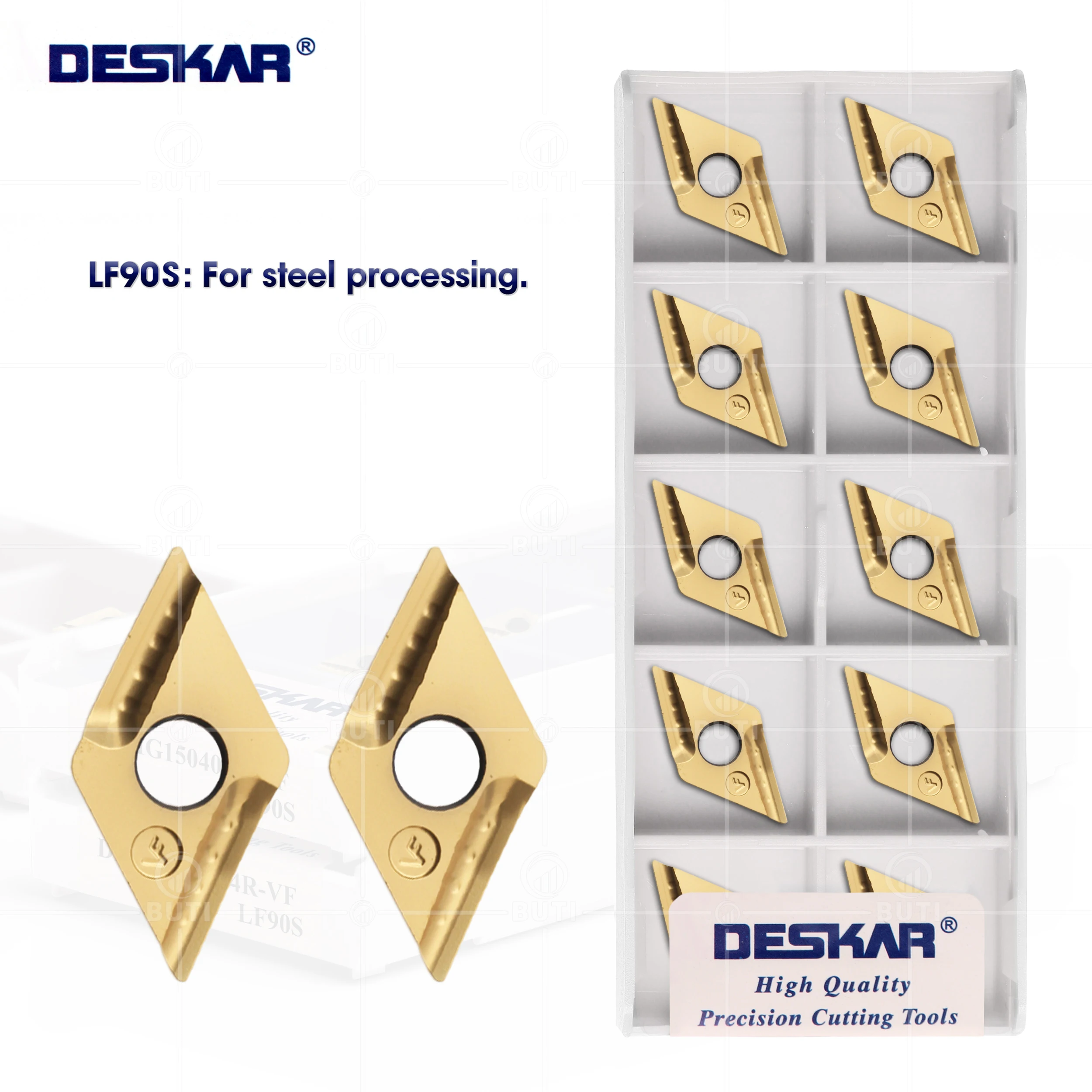 DESKAR100OriginalDNMG150404RVFLF90SHighQualityCermetTurning