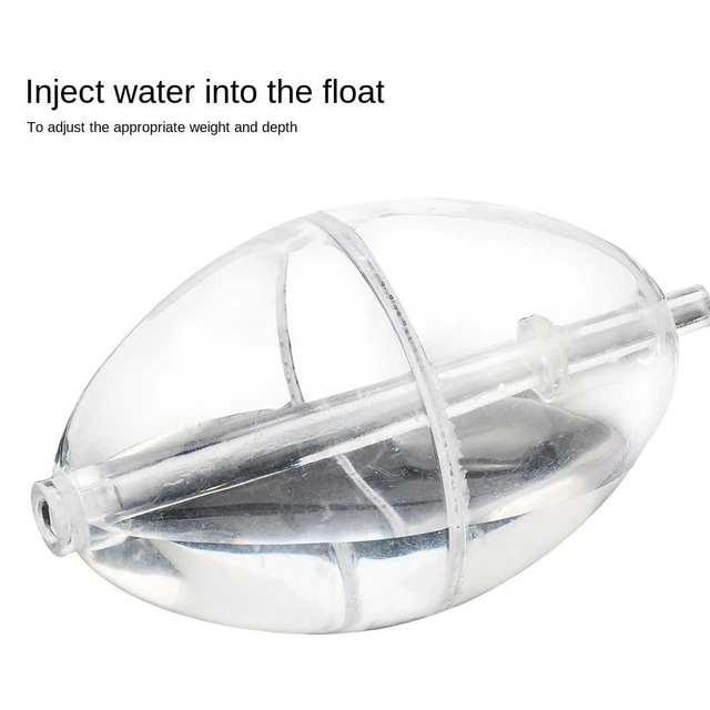 Plastic Clear Injectable Water Bubble Fishing Float Buoy Bobber