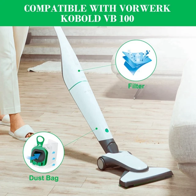 Lot de 10 Sacs d'Aspirateur pour Vorwerk Kobold VK200, Sac À