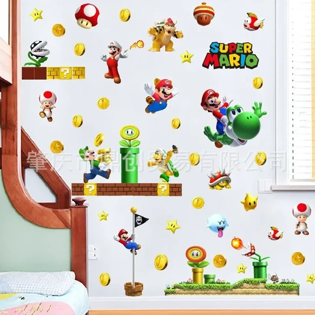 Kids wall sticker Mario and Yoshi