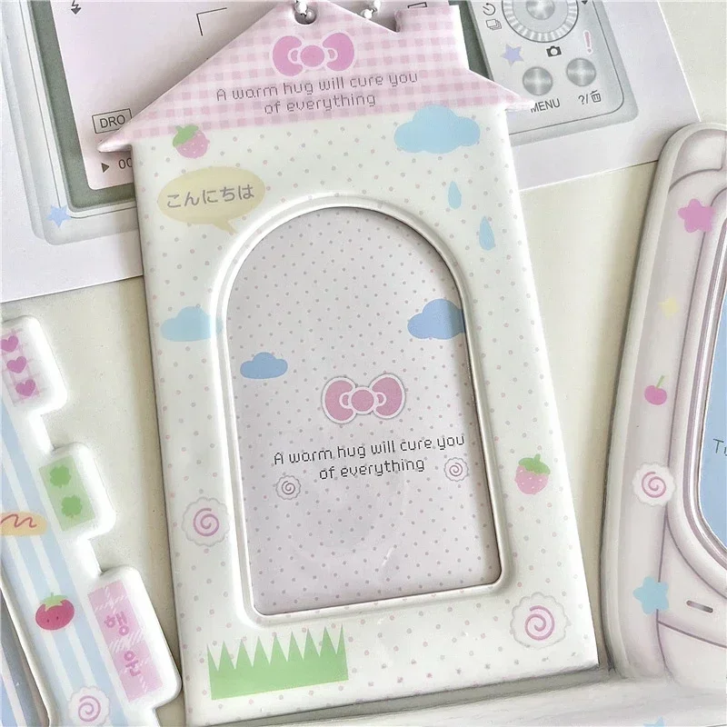 Korean Ins Cute Camera Phone Design Idol Card Holder Girl Photocard Holder Sleeves Protective Collect Pendants Gift 2