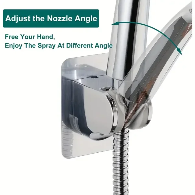 1Pcs Universal Showerhead Holder Wall Mounted Punch Free Household Adjustable Shower Bracket Self Adhesive Bathroom Accessories 4