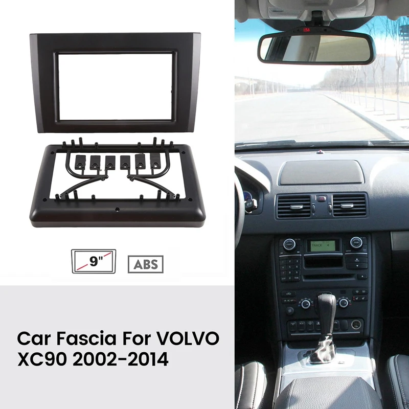 

9-дюймовая Автомобильная панель Fascia, аксессуары для VOLVO XC90 2002-2014, комплект для приборной панели, устанавливаемая панель панели Facia