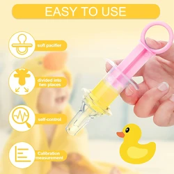 Dispensador de silicona para alimentación de niños, alimentador de bebé, aguja dispensadora de seguridad, gotero, chupete, utensilios para niños, azul
