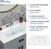 USA 30 Inch Bathroom Vanity Sink Tops - White Drop In Bathroom Sink Ceramic Topmount Rectangular Vanity Top with Overflow 4