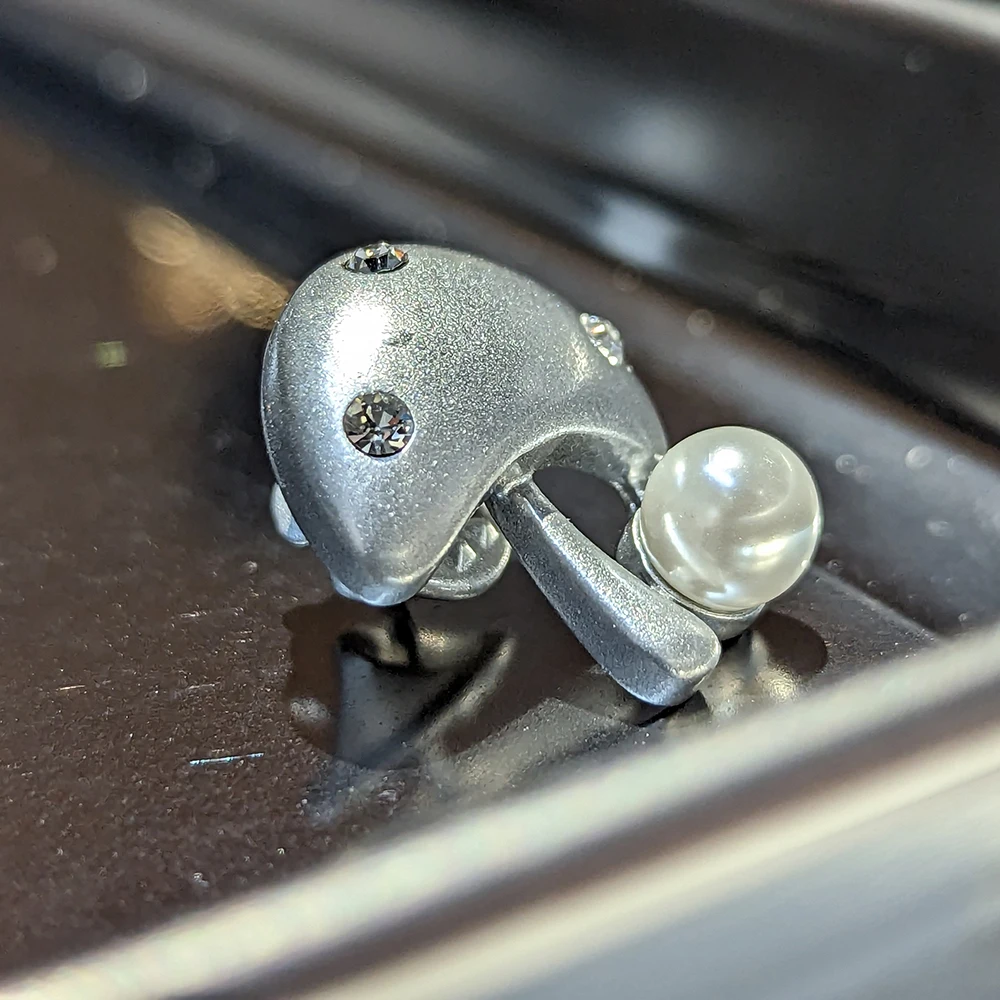 Mushroom Pearl Brooches