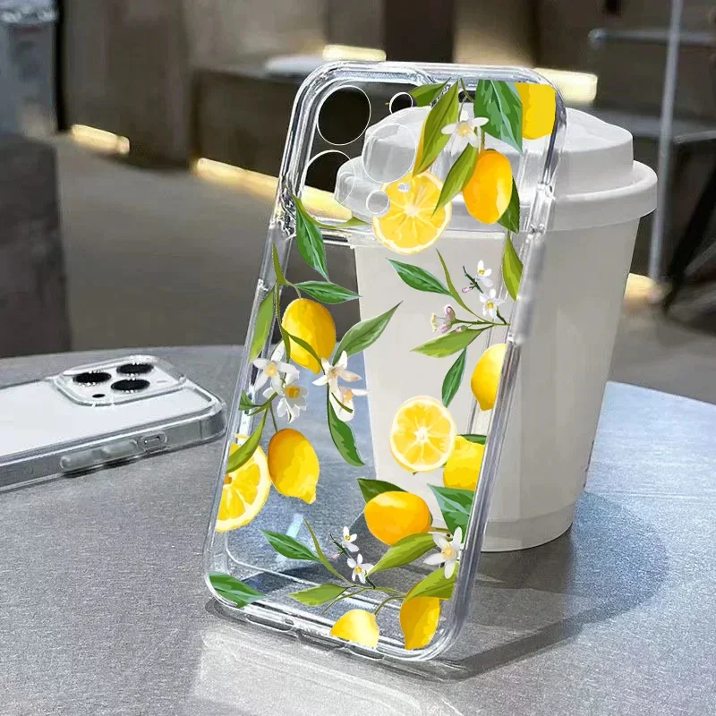 Summer Fruit Lemon Flower Protective Phone Case