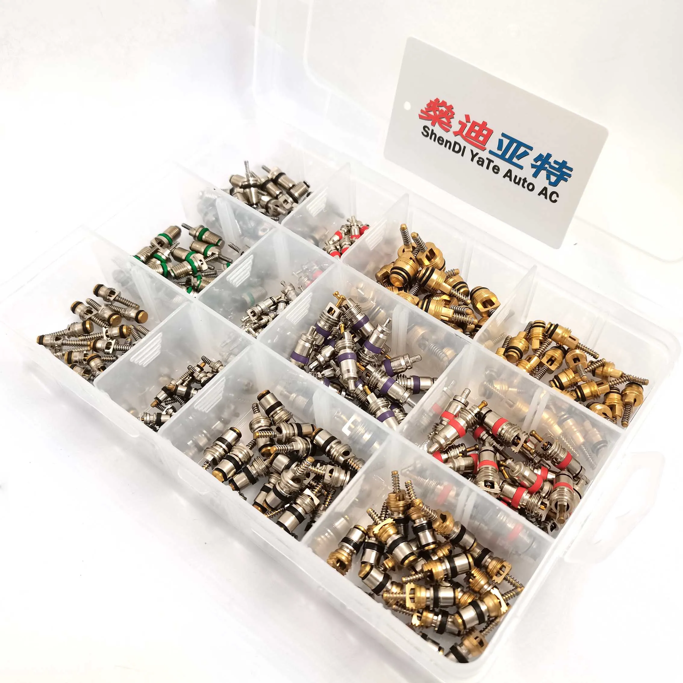 240PCS/set Air Conditioning Auto Service R12 R134A AC Schrader Valve Cores Remover Tool Kit Air Conditioning Auto Service CSV