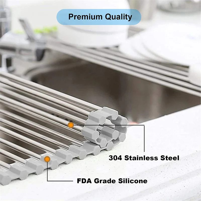 1pc Foldable Dish Drainer Rack, Portable For Outdoor Camping
