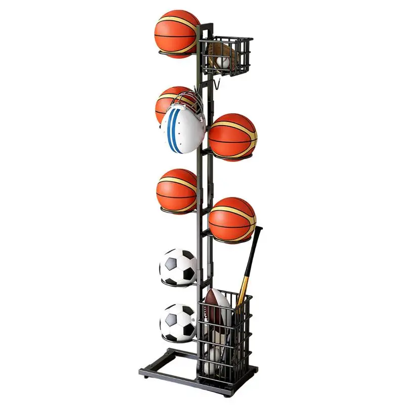 

Indoor Basketball Storage Rack Soccer Placement Rack Children Basketball Stand Kindergarten Football Volleyball Stand Organizer