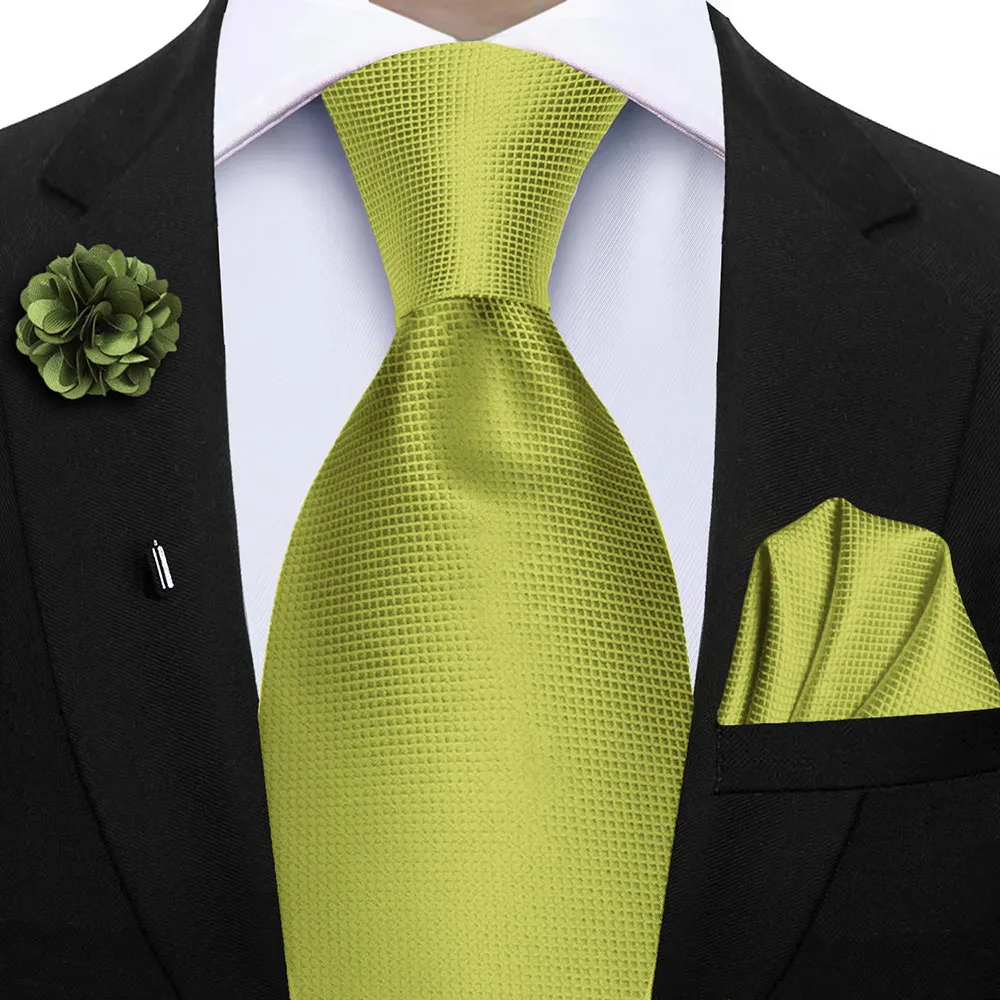 Elegant Peacock Blue Plaid Men's Accessory Set - Tie & Pocket Square Collection