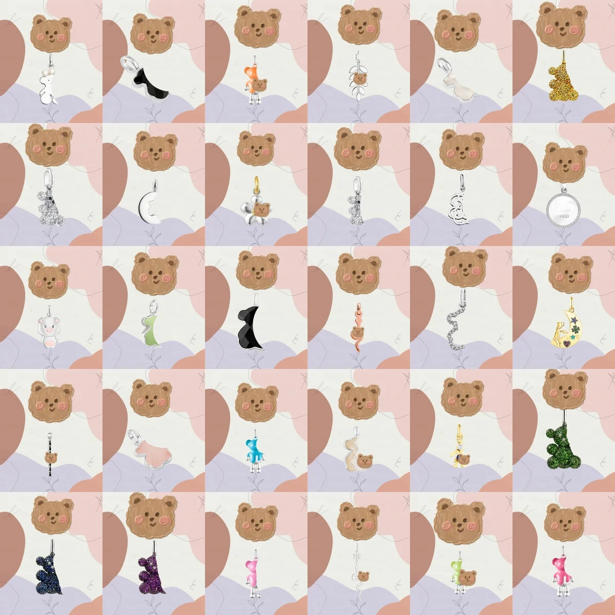 

2024 оригинальный новый продукт испанский милый и милый цветной подвеска в виде медведя женский Романтический высококачественный подарок для помолвки ювелирные изделия