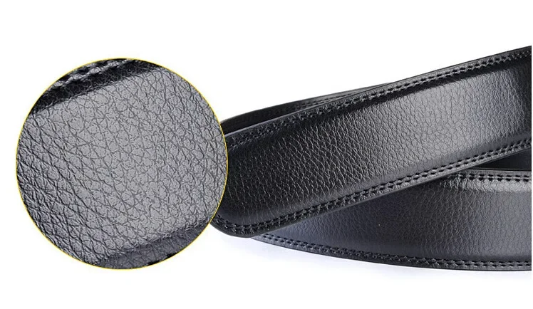 Großer Plus-Größe 130 140 150 160 170 cm Gürtel ohne Schnalle für automatische Schnalle PU-Ledergürtel ohne Schnalle für Männer Frauen 3,5 cm – Detail 4