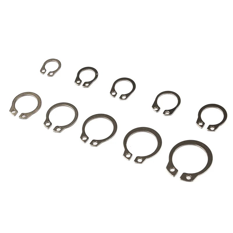 100PCS Circlip Set External/Internal Retaining C-type Cir clip Lock Snap Ring Set holes Shaft Collar Washer Stainless Steel