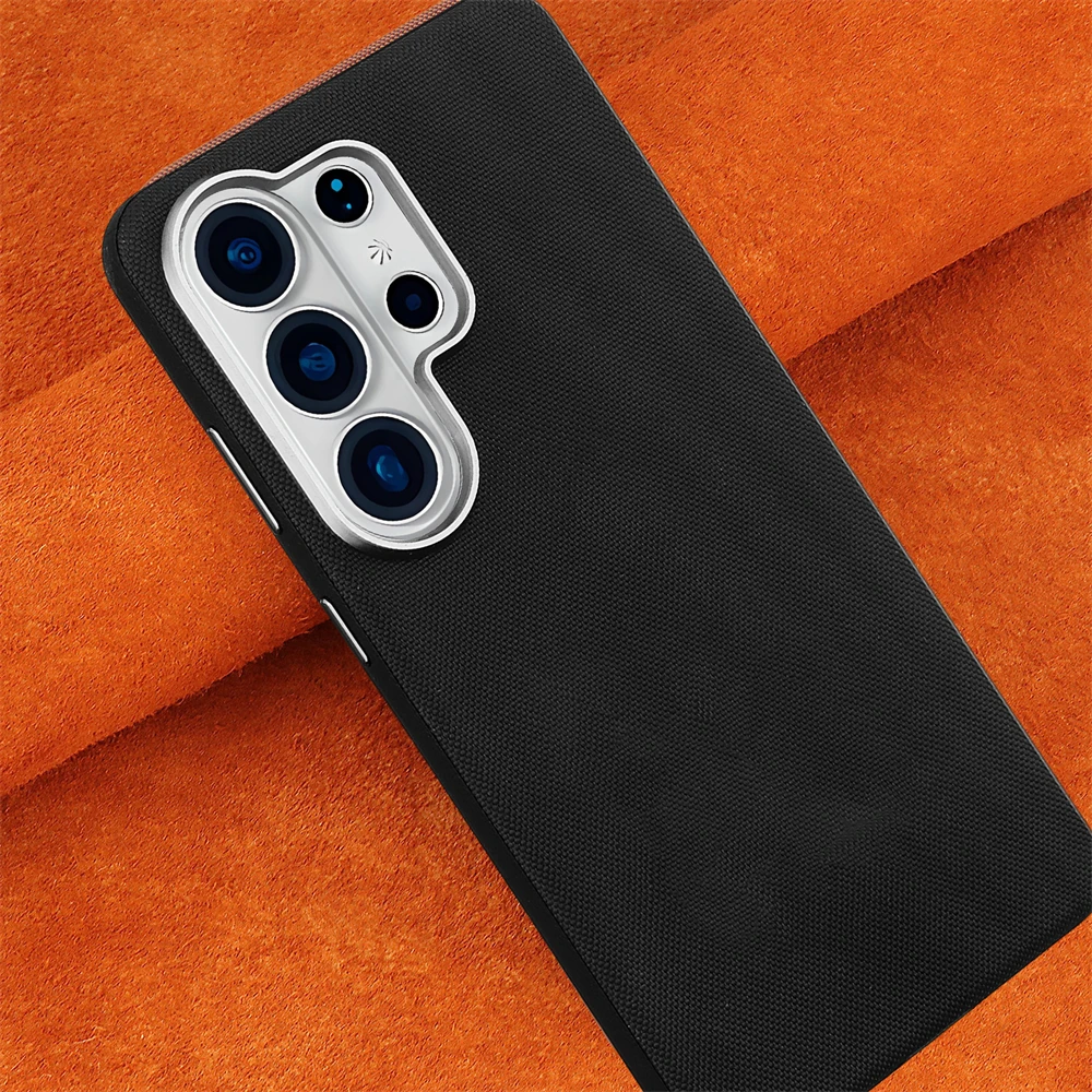 Original TechWoven für MagSafe Magnetische Hülle Samsung Galaxy S26 Edge S25 Ultra S24 S23 Kabelloses Laden Webtextur-Cover – Detail 11