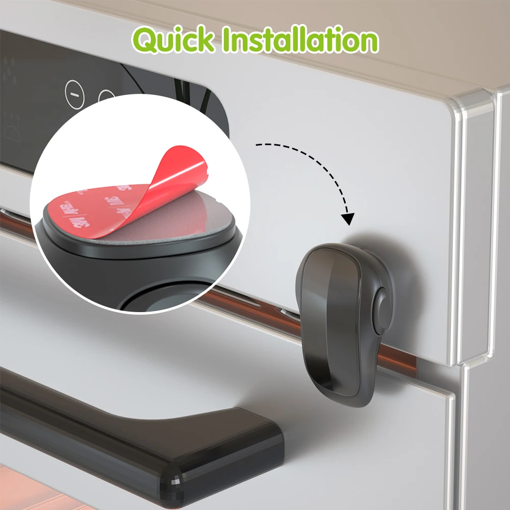 SAFELON 1 Pack Baby Safety Oven Door Lock, Double Button Oven Lock for Kitchen Safety cabinet lock child lock door lock safety lock door window lock