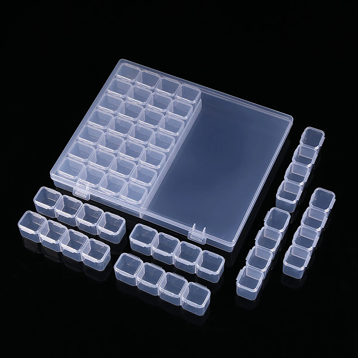 Plastic Nail Accessory Storage Box Toolbox Detachable Box Independent Grid Accessory Storage 1pc28/56 grid storage box plastic storage box