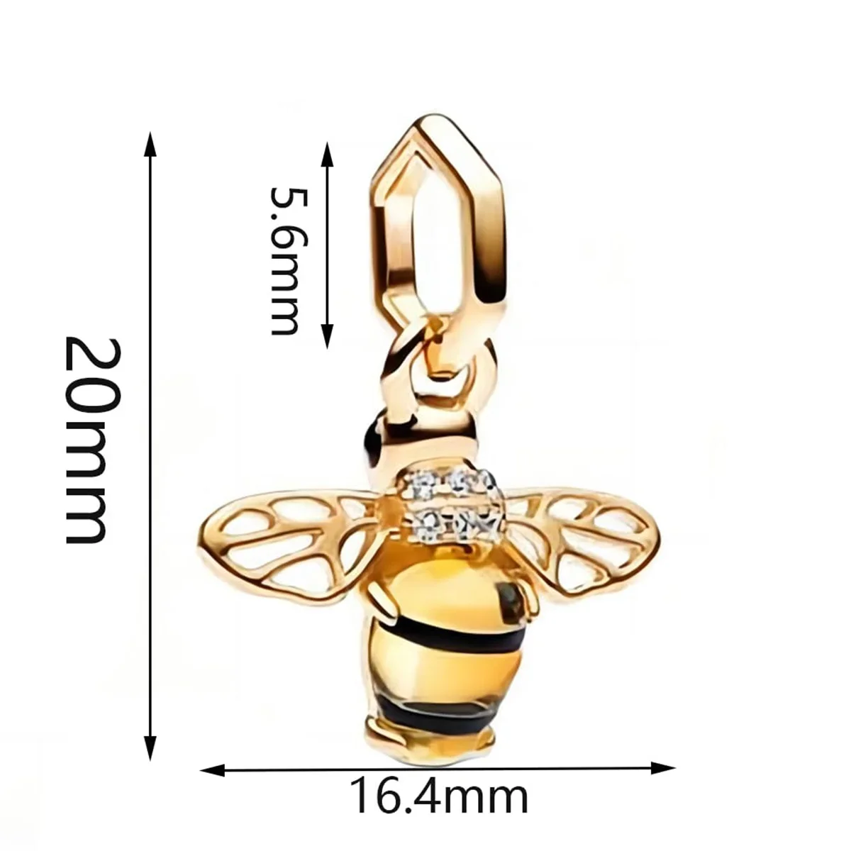 DIY Bee Charm 4.5mm Silver Plated Pendant Creative Jewelry Making Supplies for Pandora Bracelet