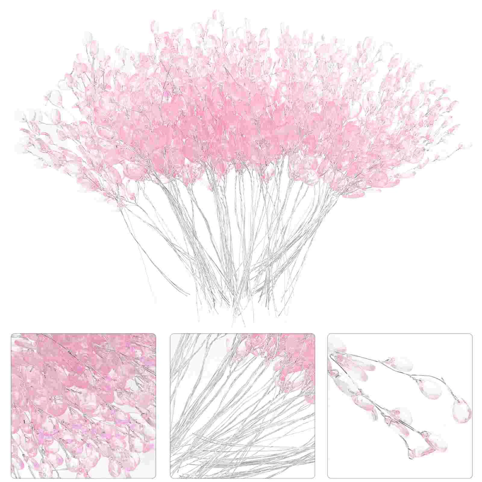 

Stems 16cm Artificial Bouquet Acrylic Bead Drops Spray For Wedding DIY Craft (White/Purple/Blue/Pink/Red)