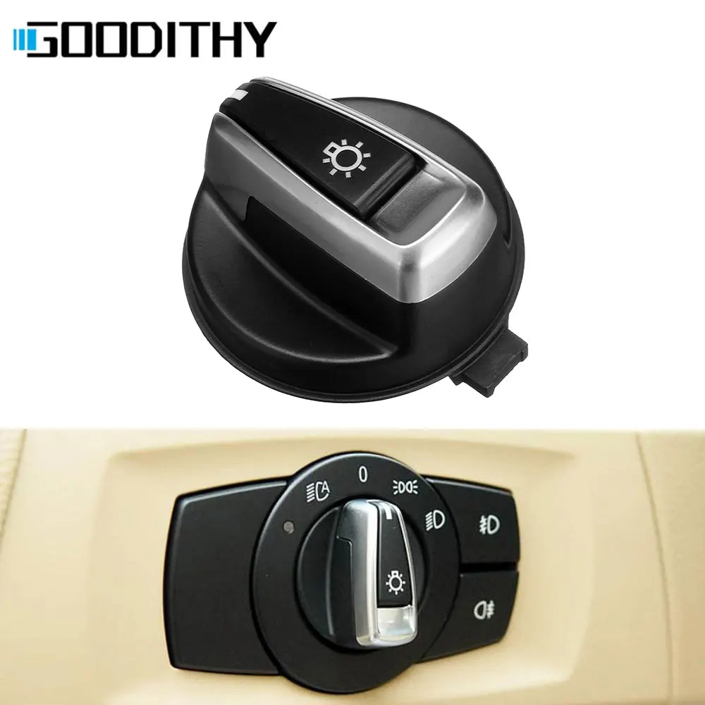 Car Headlamp Switch Rotary Knob Front Head Light Button Cap For BMW 1 3