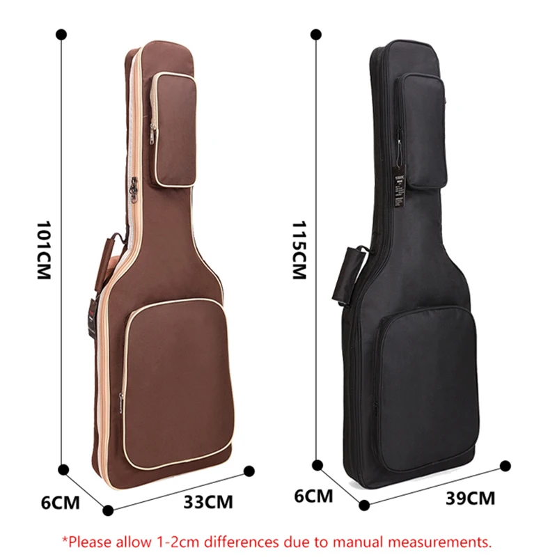 Electric Guitar Case Bass Bags Double Adjustable Straps Pad 8mm Cotton Thicken Cover 600D Oxford Classical Gig Handbag X34