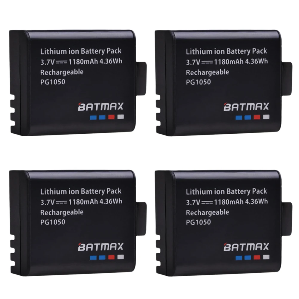 Batmax 1180mah pg 1050 Bateria para Sjcam Sj4000 Eken h9 Git-lb101 Akaso Campark Apeman Dbpower Wimius Brave Mais Carregador de Bateria - Image 5