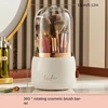 1pcCosmetic Storage Dustproof Rotating Compartment Brush Tube Lipstick Eye Shadow Makeup Brush Bucket Desktop Shelf 3