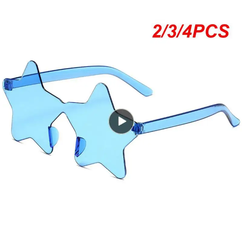 

2/3/4PCS Fashion Sun Glasses Polarized Vintage Sunglasses Pentagram Star Shape Christmas Decoration Personality Shades Outdoor