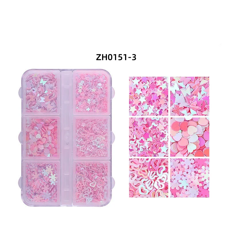 Glitzer-Pailletten Für Nails – 24 Designs Mit Stern, Herz & Schmetterling